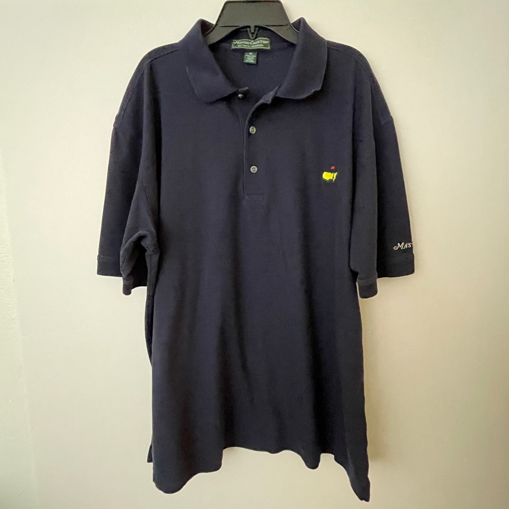 Masters Collection Mens‎ Golf Polo Shirt Short Sleeve Navy Blue XL Pima Cotton